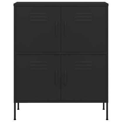 Lagerschrank Schwarz 80x35x101,5 cm Stahl
