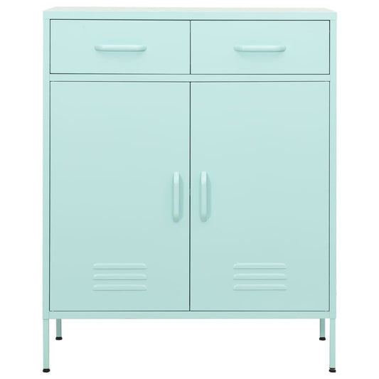Lagerschrank Minzgrün 80x35x101,5 cm Stahl
