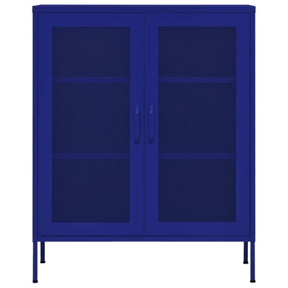 Lagerschrank Marineblau 80x35x101,5 cm Stahl