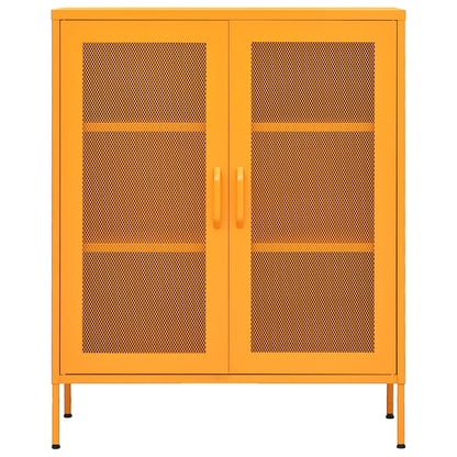 Lagerschrank Senfgelb 80 x 35 x 101,5 cm Stahl