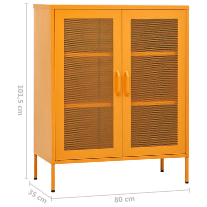 Lagerschrank Senfgelb 80 x 35 x 101,5 cm Stahl