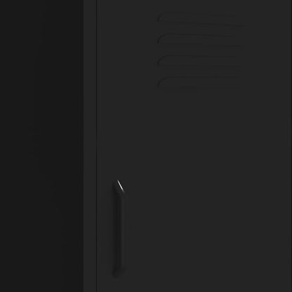 Lagerschrank Schwarz 42,5x35x101,5 cm Stahl