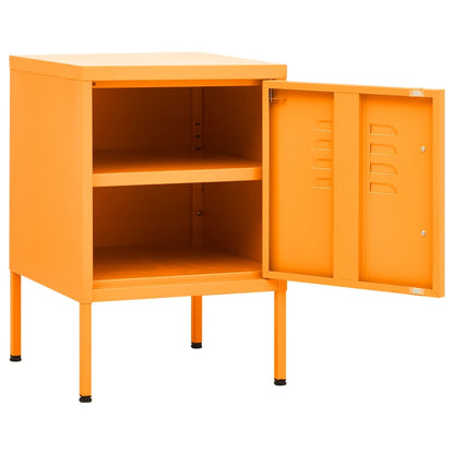 Nachttisch Senfgelb 35x35x51 cm Stahl