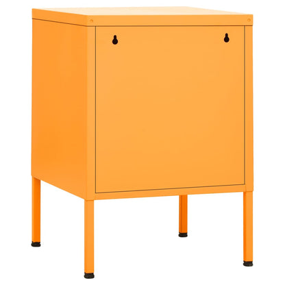 Nachttisch Senfgelb 35x35x51 cm Stahl