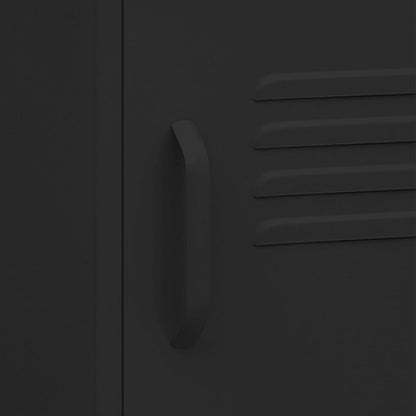 Nachttisch Schwarz 35x35x51 cm Stahl