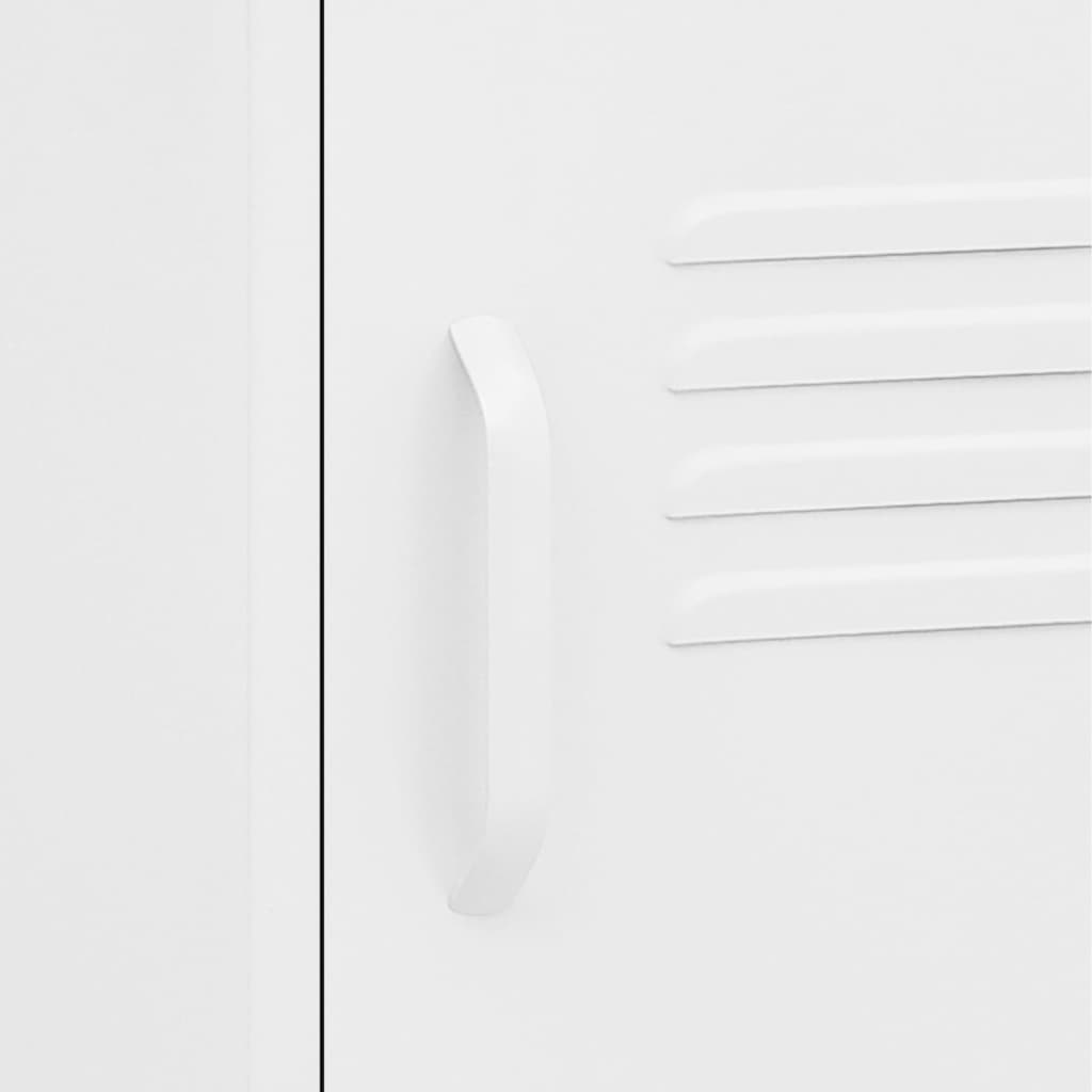 Nachttisch Weiß 35x35x51 cm Stahl