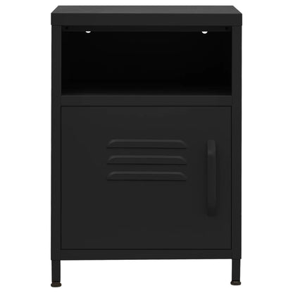 Nachttisch Schwarz 35x35x51 cm Stahl