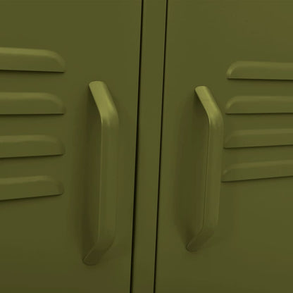 TV-Schrank Olivgrün 105x35x50 cm Stahl