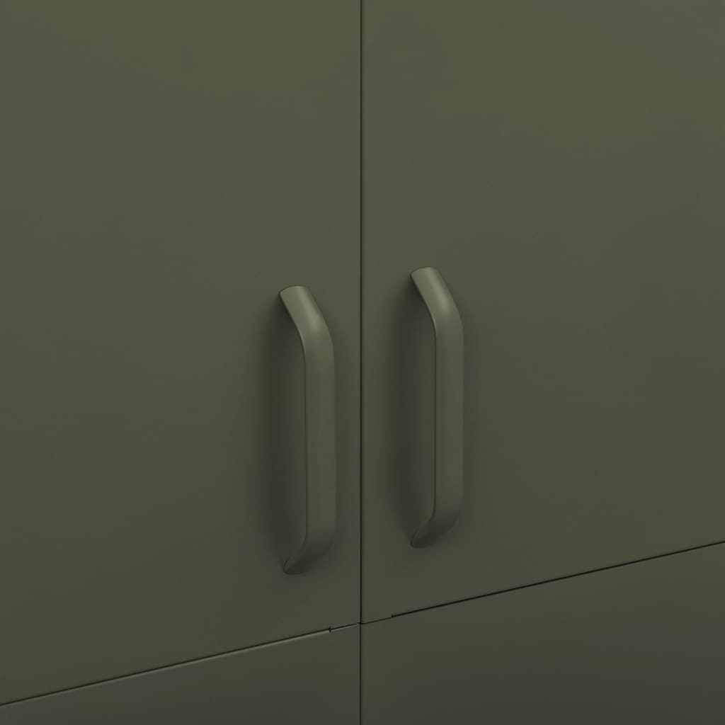 Kleiderschrank Olivgrün 90x50x180 cm Stahl
