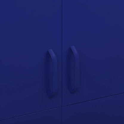 Kleiderschrank Marineblau 90x50x180 cm Stahl