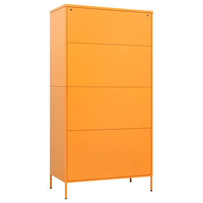 Kleiderschrank Senfgelb 90x50x180 cm Stahl