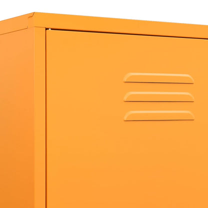 Kleiderschrank Senfgelb 90x50x180 cm Stahl
