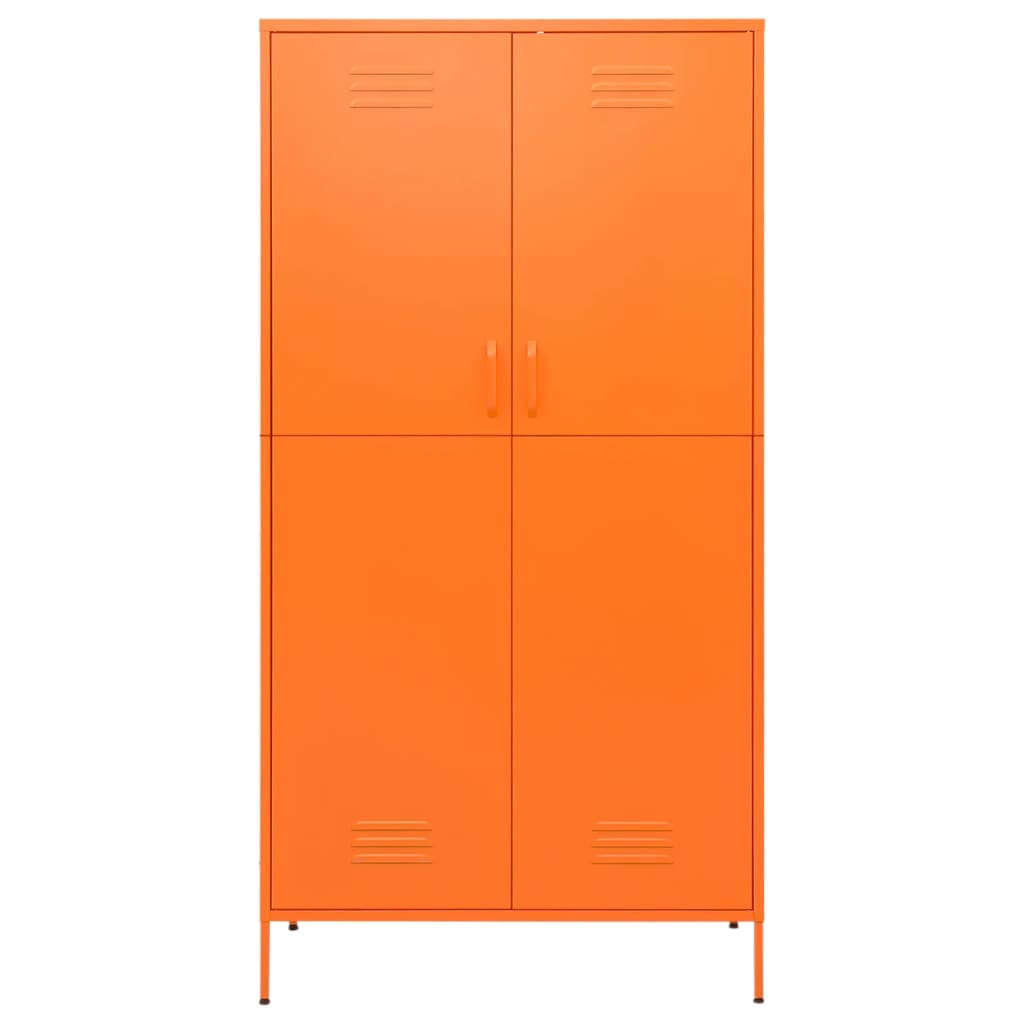 Kleiderschrank Orange 90x50x180 cm Stahl