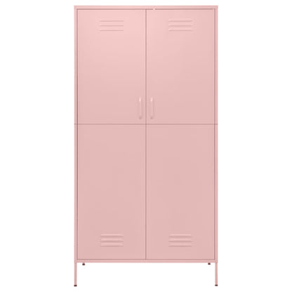 Kleiderschrank Rosa 90x50x180 cm Stahl