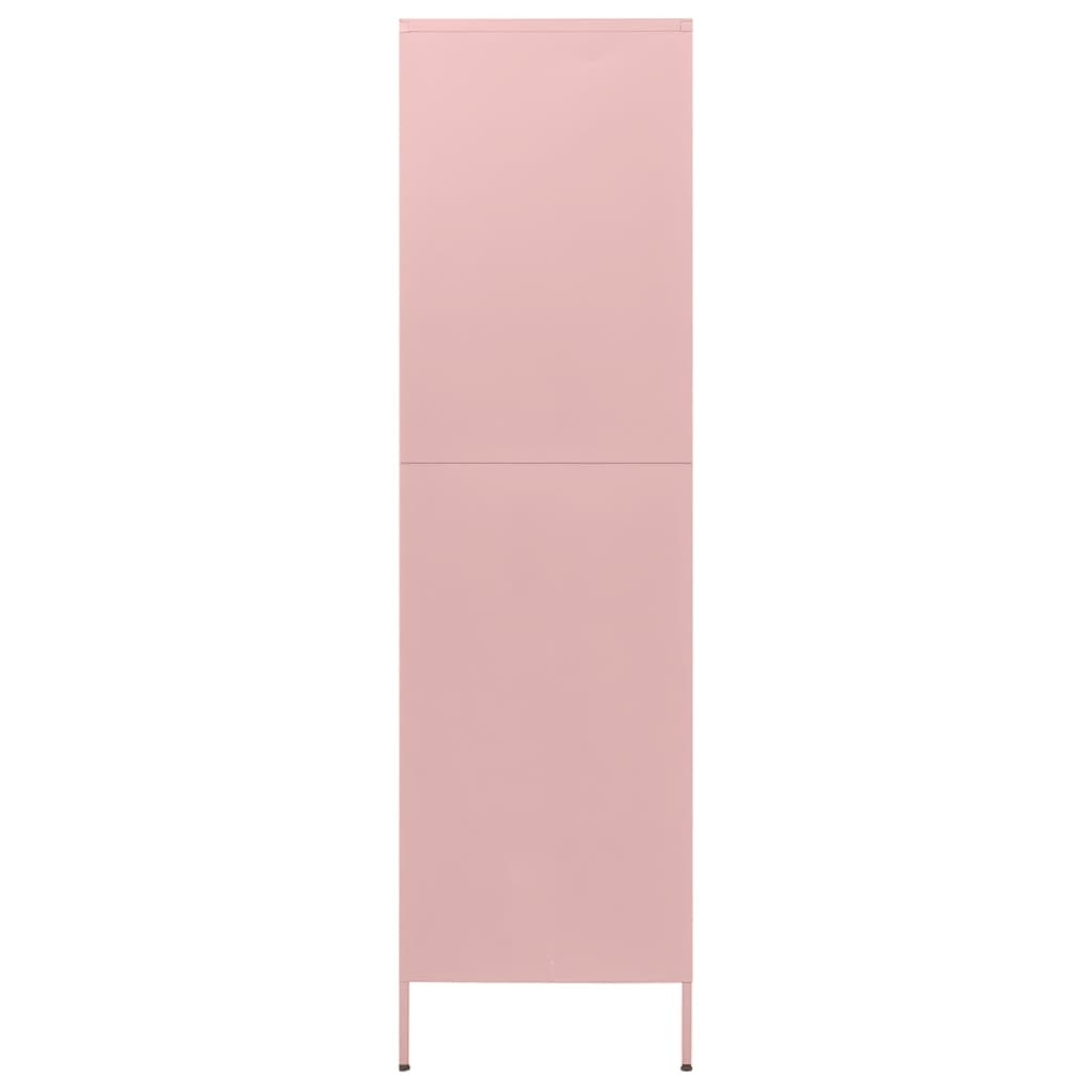 Kleiderschrank Rosa 90x50x180 cm Stahl