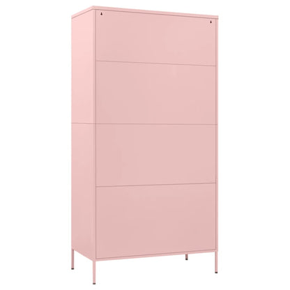 Kleiderschrank Rosa 90x50x180 cm Stahl