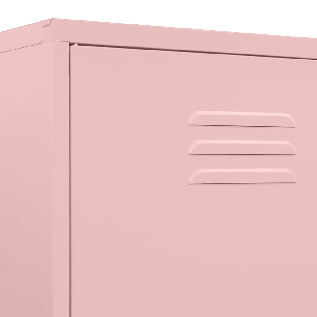 Kleiderschrank Rosa 90x50x180 cm Stahl