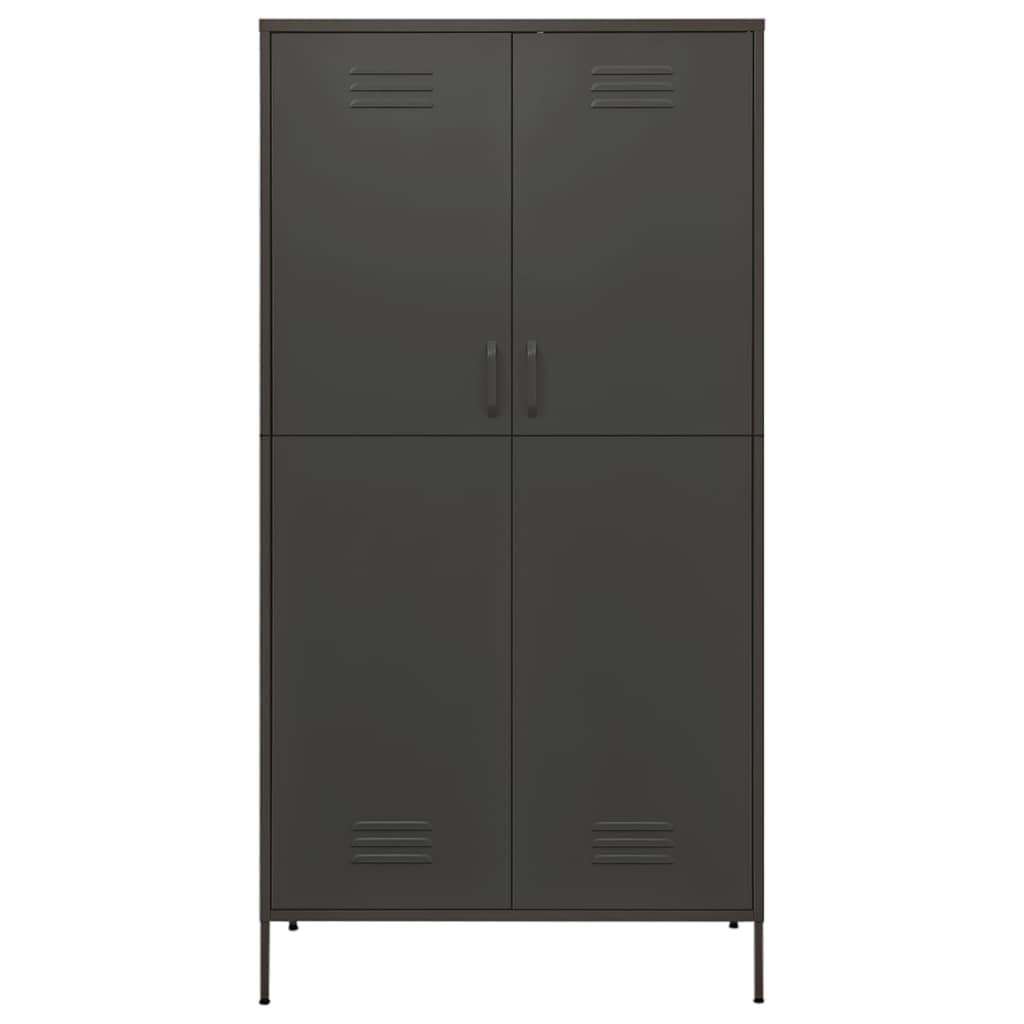 Kleiderschrank Anthrazit 90x50x180 cm Stahl
