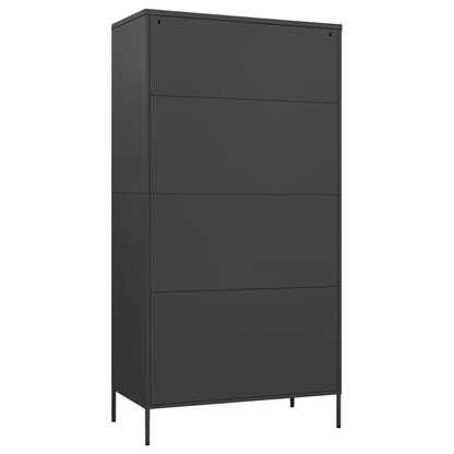 Kleiderschrank Anthrazit 90x50x180 cm Stahl