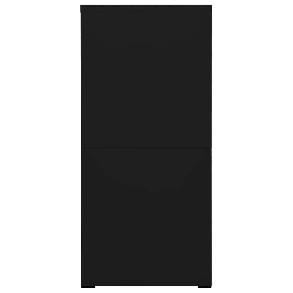 Aktenschrank Schwarz 46x62x133 cm Stahl