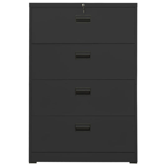 Aktenschrank Anthrazit 90x46x134 cm Stahl