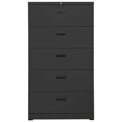 Aktenschrank Anthrazit 90x46x164 cm Stahl