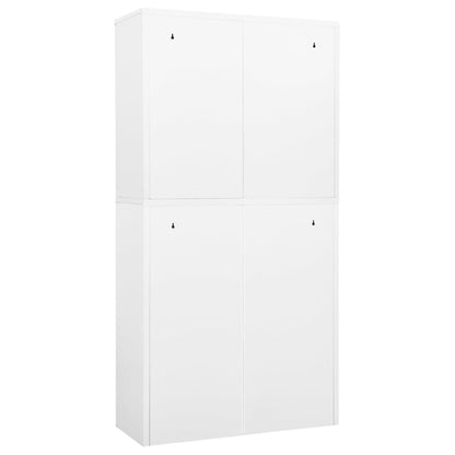 Büroschrank Weiß 90x40x180 cm Stahl