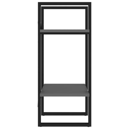 Bücherregal 2 Fächer Grau 40x30x70 cm Holzwerkstoff