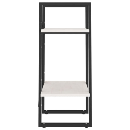 Bücherregal 2 Böden Weiß 40x30x70 cm Massivholz Kiefer