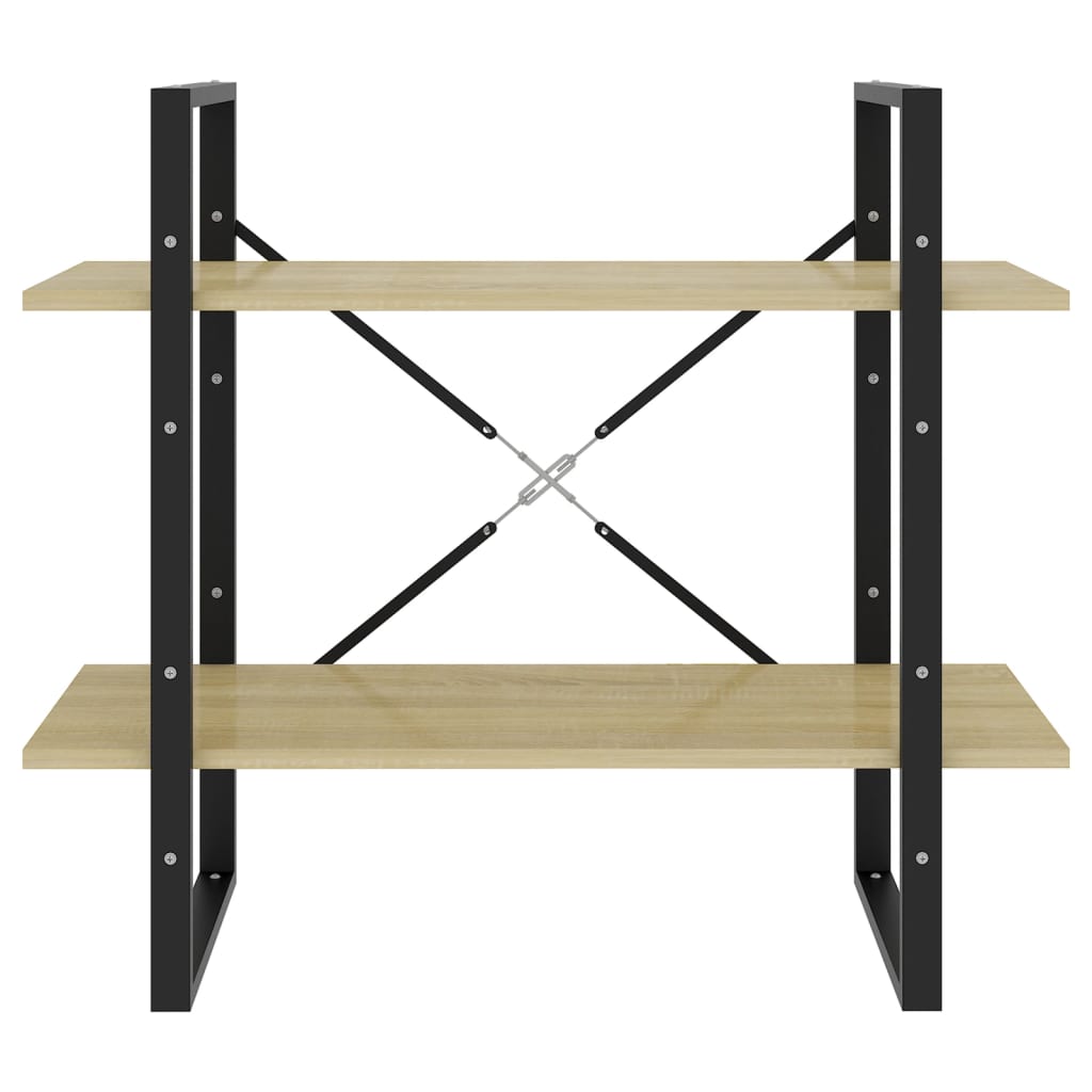 Bücherregal 2 Fächer Sonoma-Eiche 80x30x70 cm Holzwerkstoff
