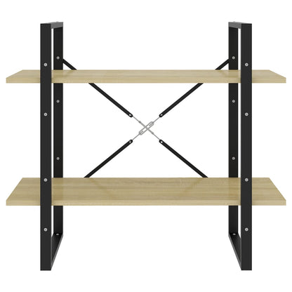 Bücherregal 2 Fächer Sonoma-Eiche 80x30x70 cm Holzwerkstoff