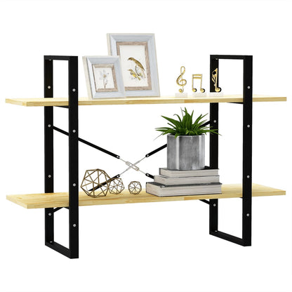 Bücherregal 2 Böden 100x30x70 cm Massivholz Kiefer