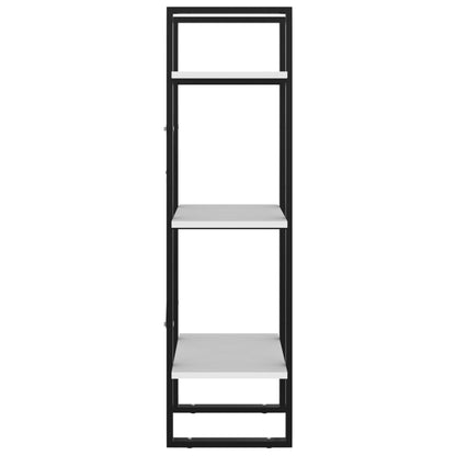 Bücherregal 3 Fächer Weiß 40x30x105 cm Holzwerkstoff