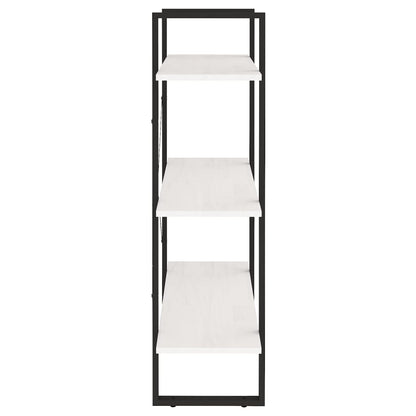 Bücherregal 3 Böden Weiß 80x30x105 cm Massivholz Kiefer