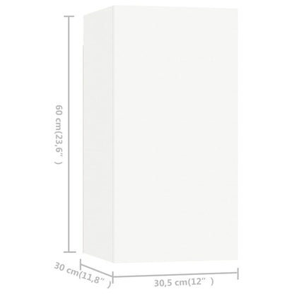 8-tlg. TV-Schrank-Set Weiß Holzwerkstoff