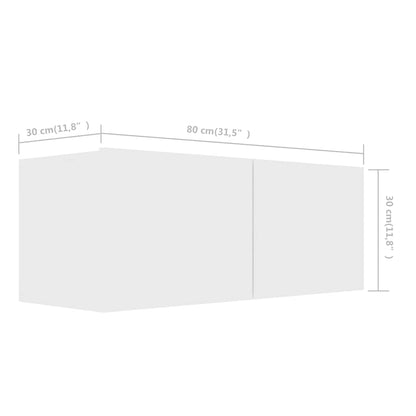 7-tlg. TV-Schrank-Set Weiß Holzwerkstoff