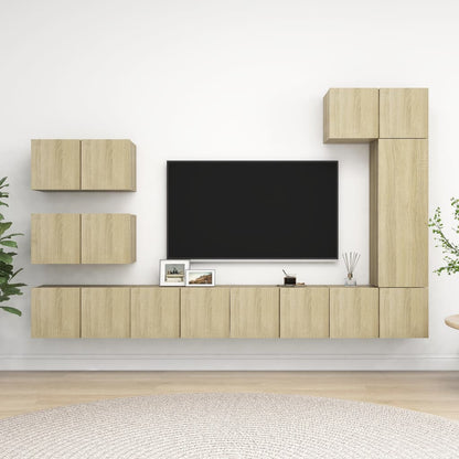 8-tlg. TV-Schrank-Set Sonoma-Eiche Holzwerkstoff