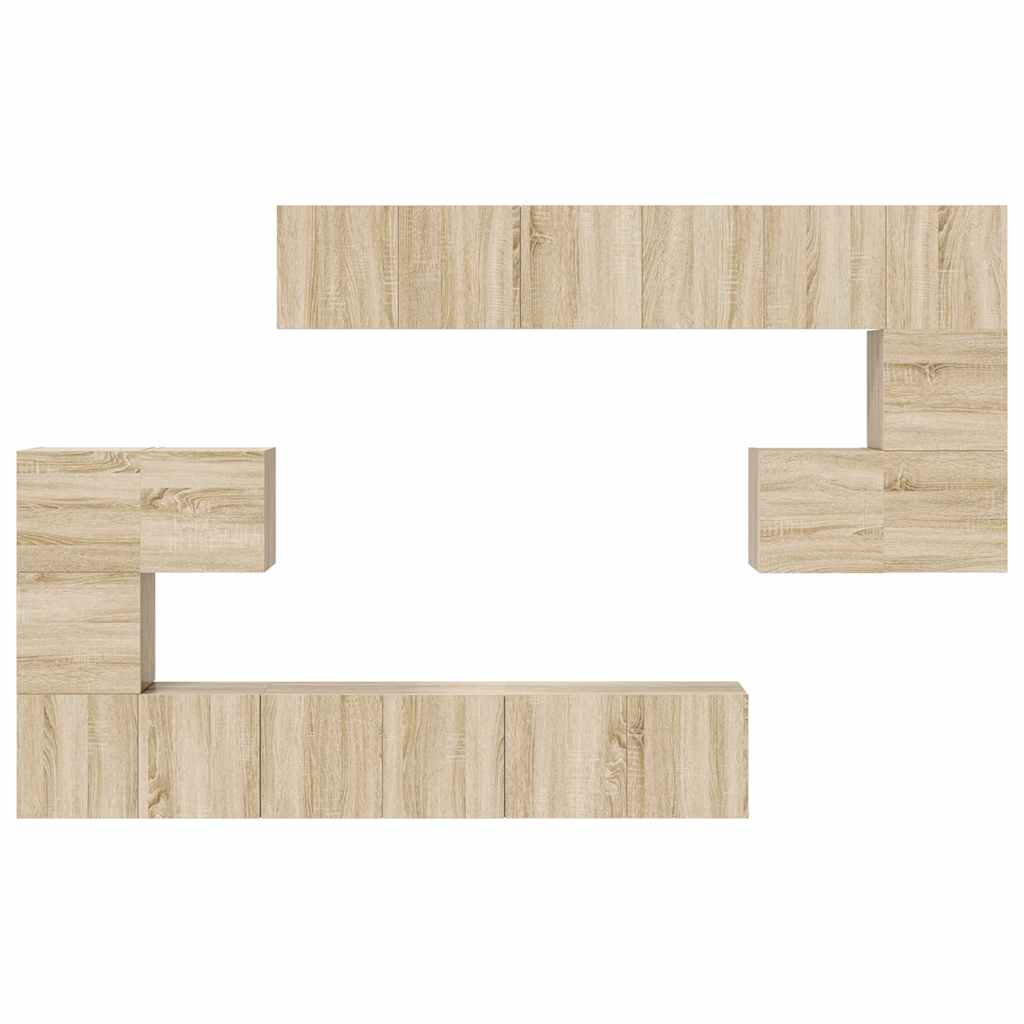 10-tlg. TV-Schrank-Set Sonoma-Eiche Holzwerkstoff