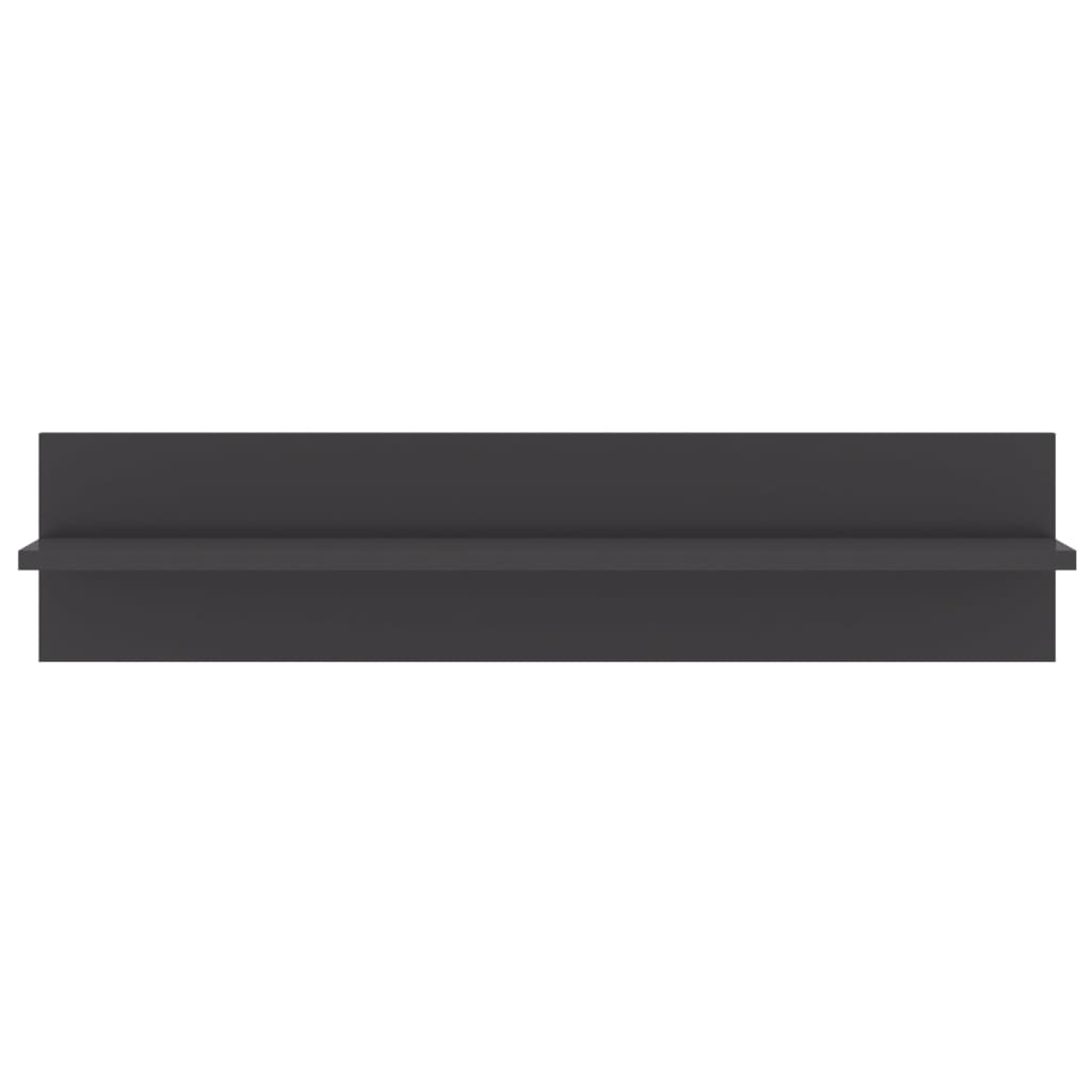 Wandregale 4 Stk. Hochglanz-Grau 80x11,5x18 cm Holzwerkstoff