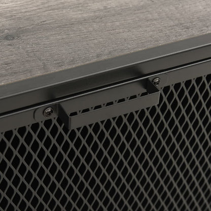 Aufbewahrungsschrank Grau 72x36x82 cm Metall und MDF