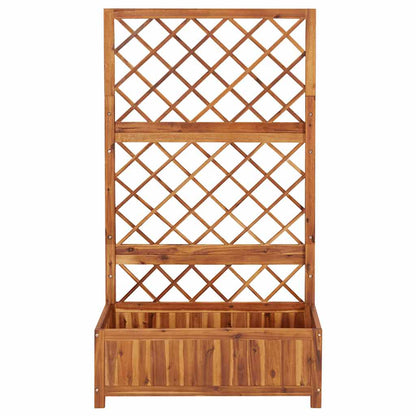 Hochbeet mit Spalier 85x38x150 cm Massivholz Akazie