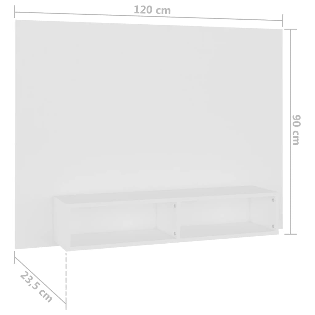 TV-Wandschrank Weiß 120x23,5x90 cm Holzwerkstoff