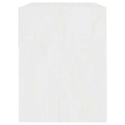 Nachttisch Weiß 40x31x40 cm Massivholz Kiefer