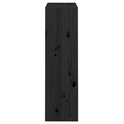 Bücherregal/Raumteiler Schwarz 60x30x103,5 cm Massivholz Kiefer