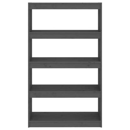 Bücherregal/Raumteiler Grau 80x30x135,5 cm Massivholz Kiefer