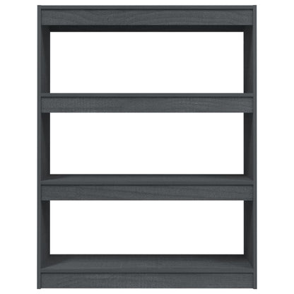 Bücherregal/Raumteiler Grau 100x30x103 cm Kiefer Massivholz