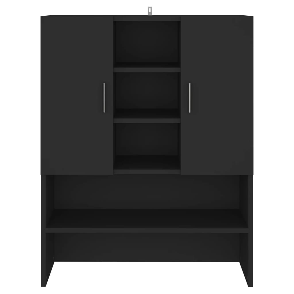 Waschmaschinenschrank Schwarz 70,5x25,5x90 cm