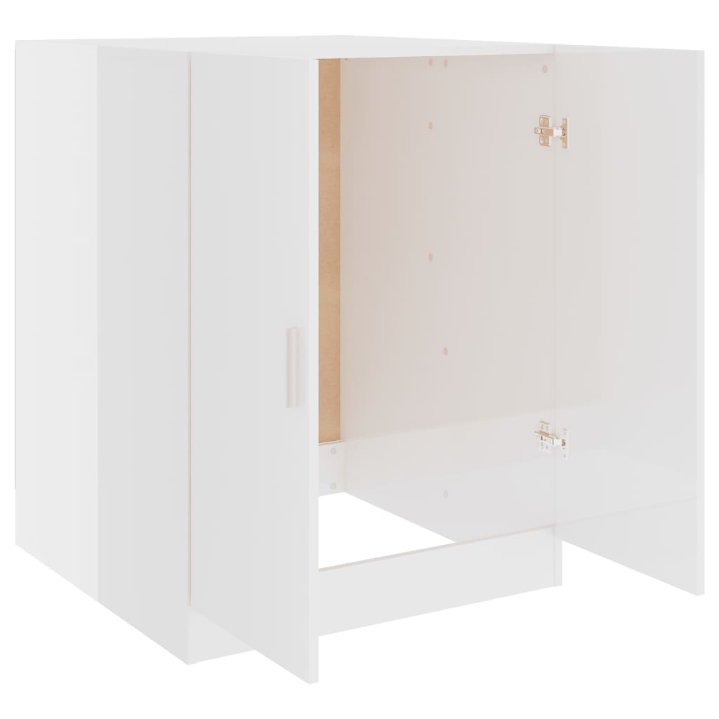 Waschmaschinenschrank Hochglanz-Weiß 71x71,5x91,5 cm