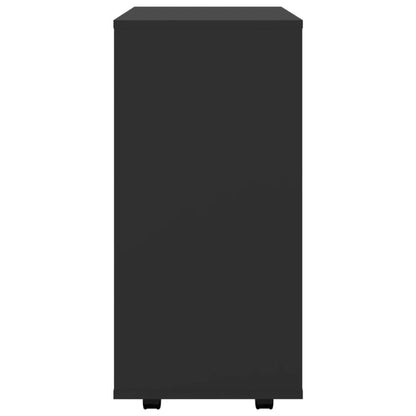 Rollschrank Schwarz 60x35x75 cm Holzwerkstoff