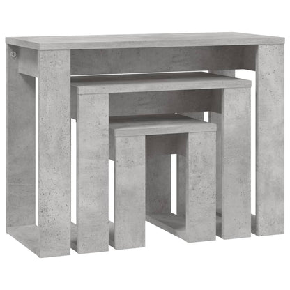 Satztische 3-tlg. Betongrau Holzwerkstoff